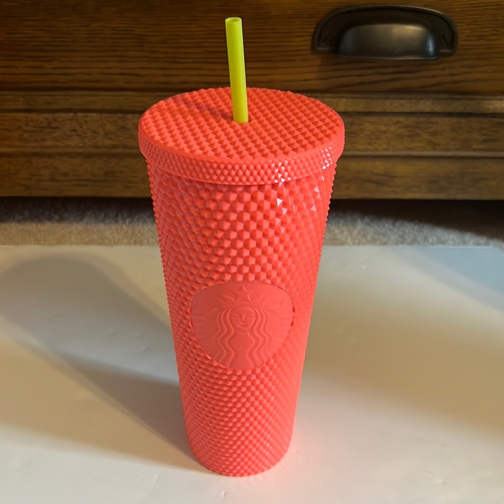 Neon Pink Starbucks Cup